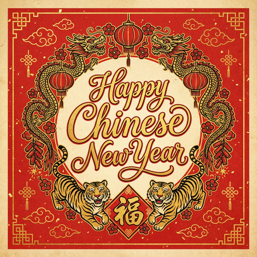 Chinese New Year Greetings Card Generator