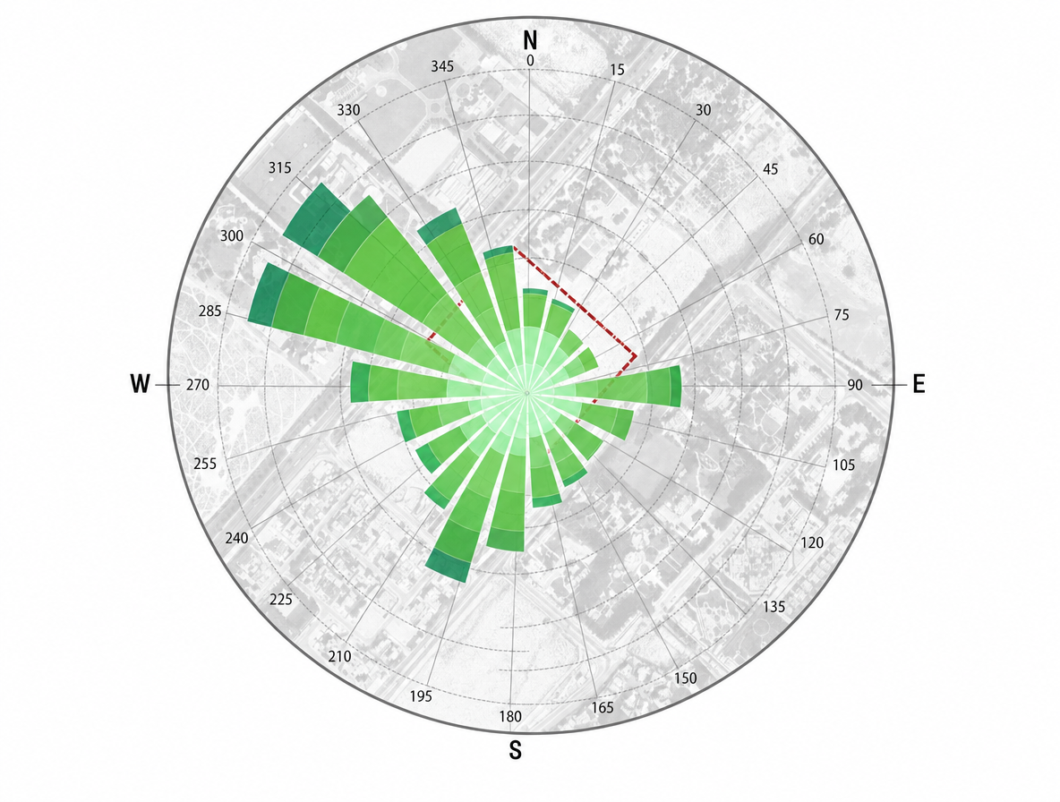 Wind Rose Analysis Diagram