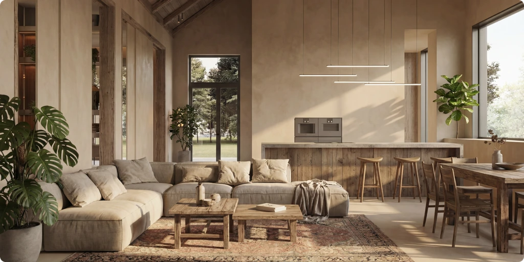 Enhanced high resolution living room concept image