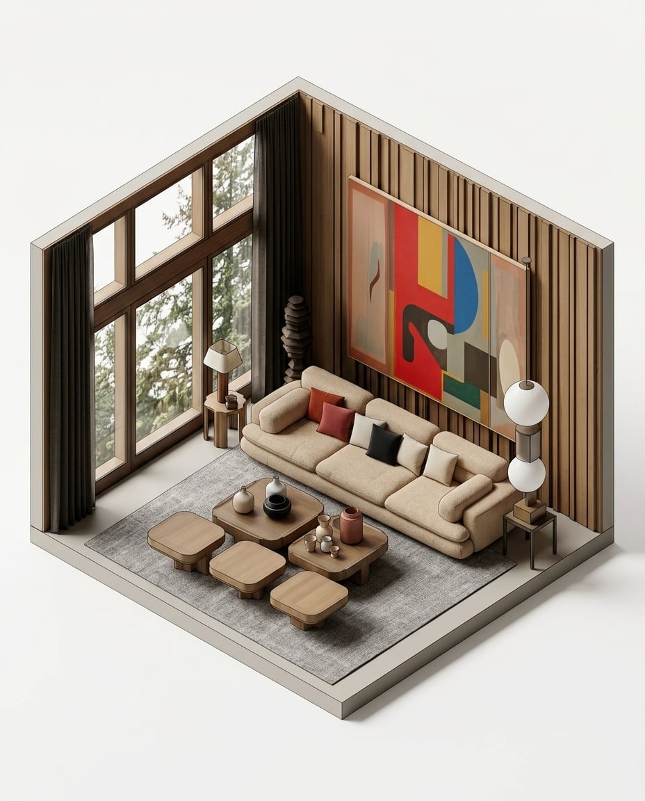 Example output from Interior to Isometric Diagram