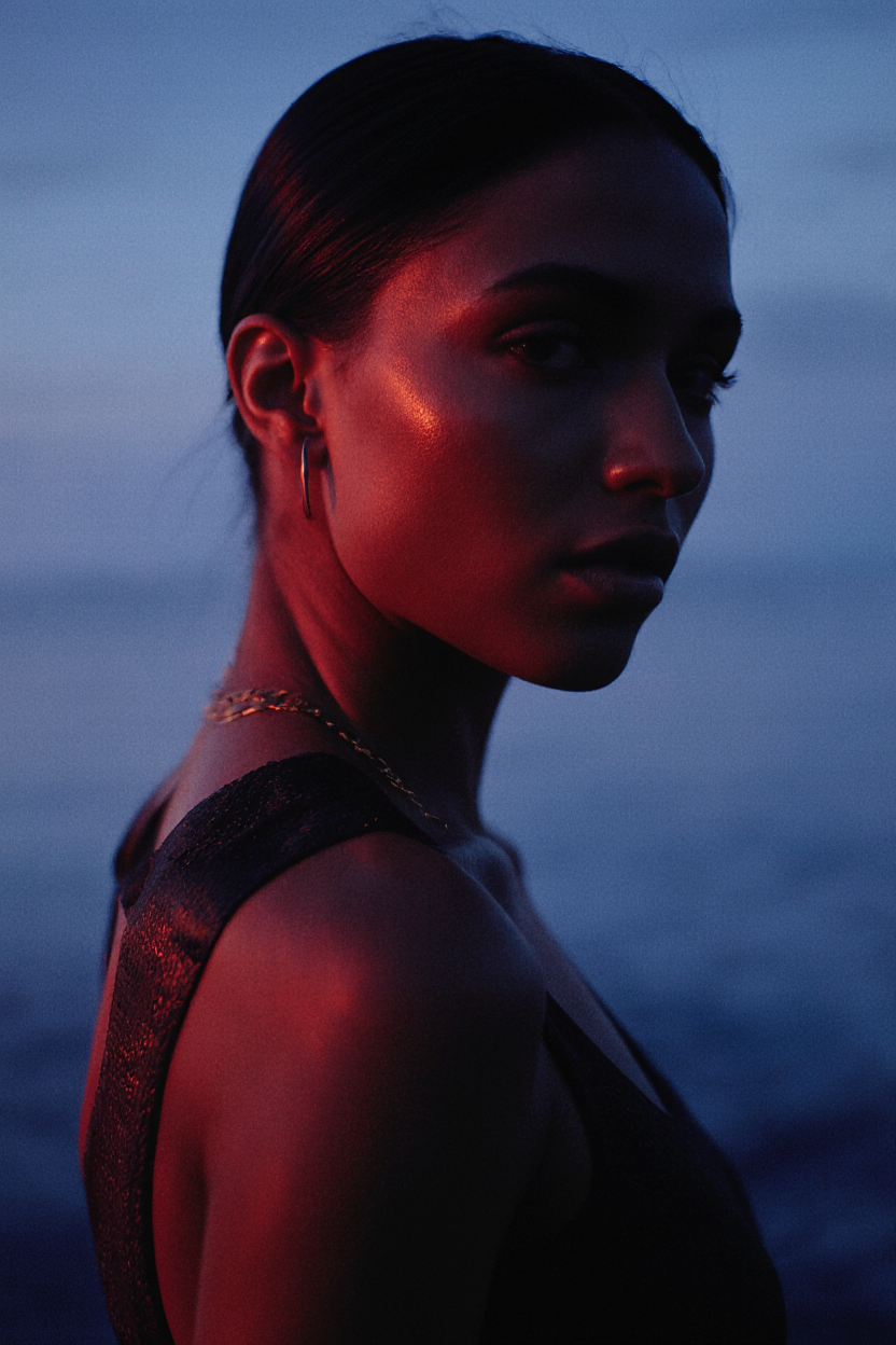 Blue Model Portrait