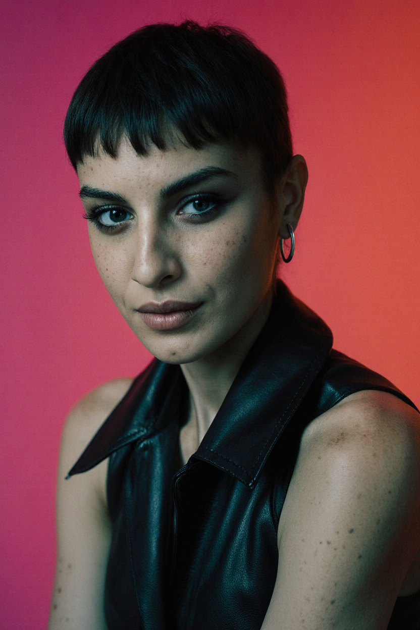 Woman in Leather